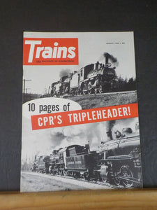 Trains Magazine 1960 August CPR's tripleheader Katy West End Story