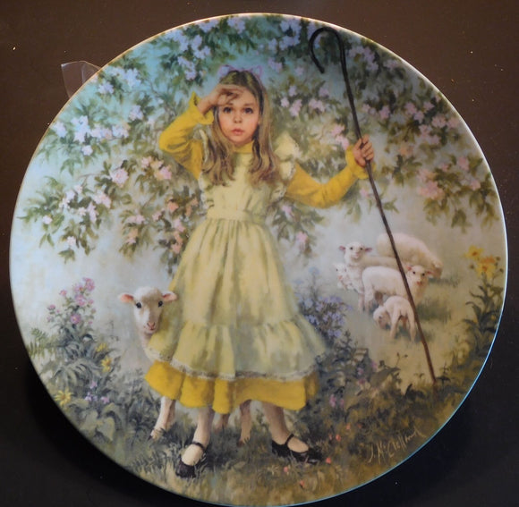 Plate Mother Goose series Little Bo Peep by John Mc Clelland f0240