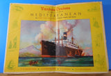 American Export Lines Yankee Cruises to the Entire Mediterranean 1937 Fold-Out B