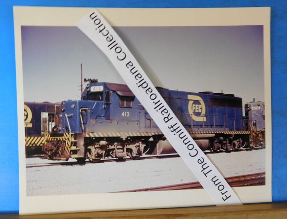 Photo Florida East Coast Locomotive #413 8X10 Color FEC