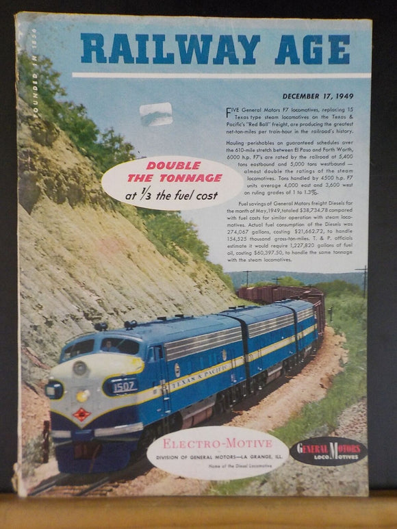 Railway Age 1949 December 17 D&RGW  Dynamic Braking  Using the proper Car preven