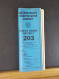 Southern Pacific Employee Timetable #203 Houston Division 1975 April 27