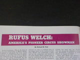 Bandwagon 1970 September October Circus Magazine Dailey Bros Rufus Welch Sparks