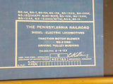 Blueprint PRR Diesel-Electric Locomotives Traction Motor B 455783