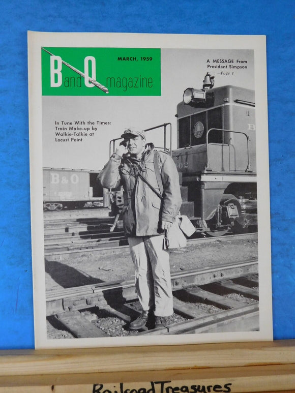 Baltimore & Ohio Employee Magazine 1959 Mar B&O Employee Magazine