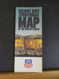 Map Union Pacific Railroad 1979 Freight Rate Territorial Map Of the United State