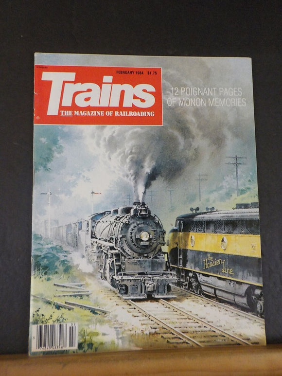 Trains Magazine 1984 February Monon memories YVT Railfan in Hindustan