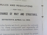 FERROCARRIL SUD PACIFICO DE MEXICO Rules & Regulations 1909 Missing pg 94-97