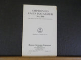 Improved Raco Equalizer No. 588 Supplement to Catalogue No. 51 1956 Nov