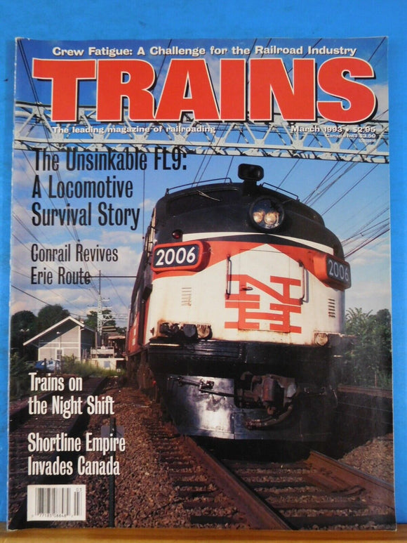 Trains Magazine 1993 March FL9 Loco survival story Conrail revives Erie routes