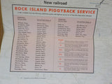 Map Rock Island Lines Map of the United States 1968 June