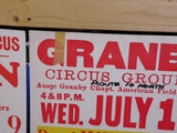 Posters Royal Wild West Circus Canton  Granby Lot of 2 July Nov