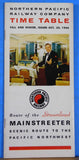 Northern Pacific Railway Company Passenger Timetable 1966 Oct 30