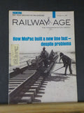 Railway Age 1968 October 14 Engineering MoPac built a new line fast Track machin