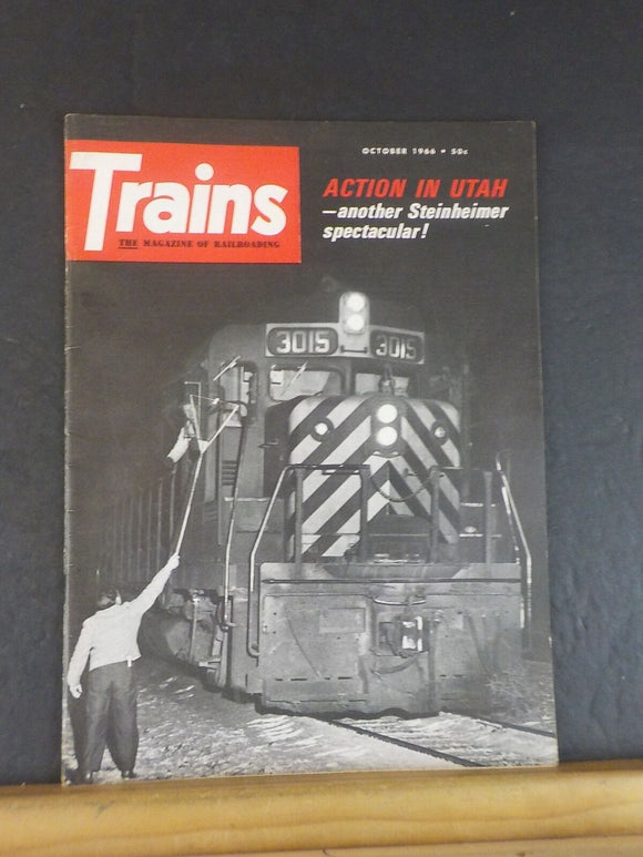 Trains Magazine 1966 October Action in Utah Texas Elecftic Belt RY Chicago