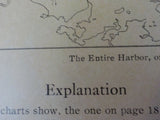 Port Book of Boston, The  with map (has damage) 1913 Boston Harbor & Bay