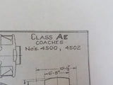 Blueprint Baltimore & Ohio class AE Coaches # 4500, 4502 B&O