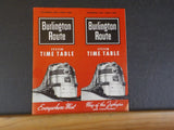 Burlington Route System Public Timetable 1959 November-1960 April