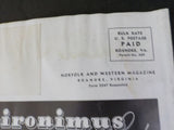 Norfolk and Western Magazine 1959 August N&W Employee    DAMAGED