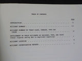 Summary Of Accidents Investigated by Federal RR Admin 1982