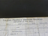 Toledo Peoria & Western Railway Company Payroll 1936