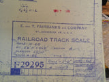 Blueprint / Drawing E and T Fairbanks and Company Railroad Track Scale Lot of 7: