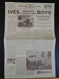 Ives Miniature Railway News Extra edition newspaper reprint?