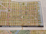 Map Keystone Auto Club PTC Street & Transit Map of Philadelphia 1958