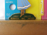 Jaycees Nebraska Anie Oakley Blue dress Shooting rifle   PIN