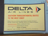 MAP Delta Air Lines Route Maps 1963 May