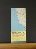 MAP Delta Air Lines Route Maps 1963 May