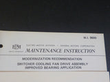 EMD Maintenance Instructions MI 9600 Switcher Cooling Fan Drive assembly 1974