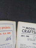 Model Craftsman RMC 1944 July RR station plans Steel arch bridges Naval gun