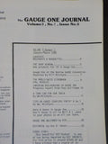 Gauge One Journal Ga 1 Issue #9 1986 January-March Tank Car Kadee couplers