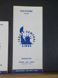 Jersey Central Lines Public  Timetable Lot of 3 1964 April 26 Mainline Seashore