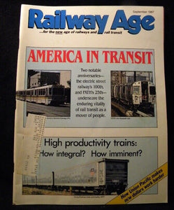 Railway Age 1987 September America in transit High productivity trains UP