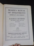 Moody’s Railroads 1951 American and Foreign Hiatory maps mileage equipment finan
