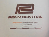 Map Penn Central Railroad January 1970 Trackage Rights Associated Lines