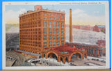 Postcard Pennsylvania Railroad Station Pittsburgh PA Postmarked 1943