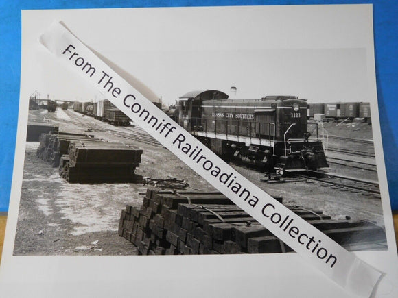 Photo Kansas City Southern Locomotive #1111  8X10 B&W