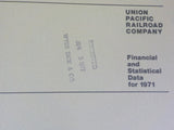 Union Pacific Railroad Company Financial and Statistical Data 1971