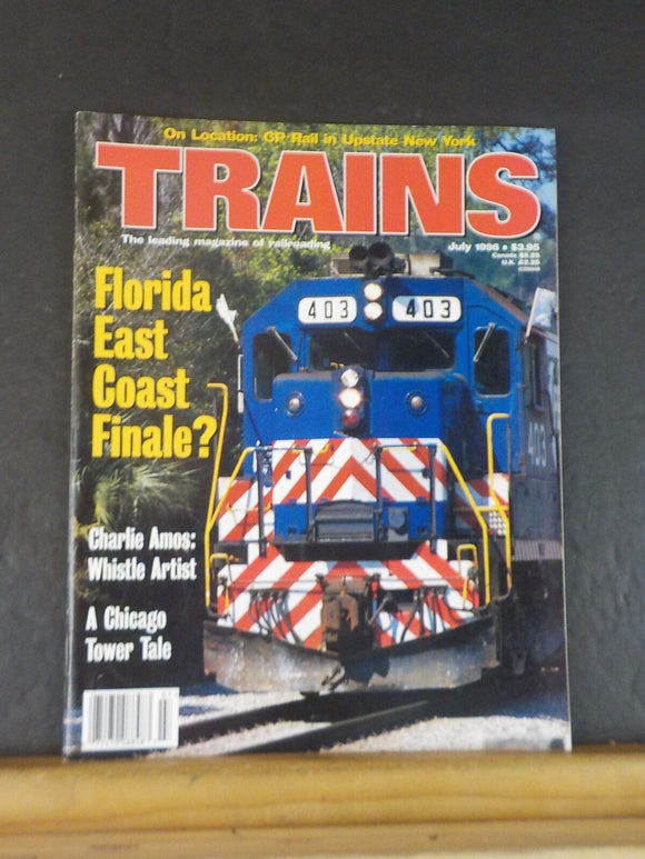 Trains Magazine 1996 July Florida East Coast finale? Chicago Tower Tale