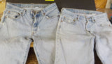 Levi's 501 Men's distressed jeans Button Fly 32 X 34  TWO PAIR well worn