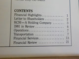 Kansas City Southern Industries Inc Annual Report 1981 Financials Transportation