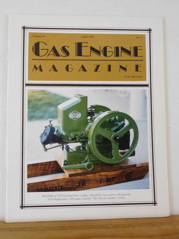 Gas Engine Magazine 1995 April Pattin Bros. Engines Stirling-Cycle Engine