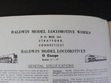 Baldwin Model Locomotive Works Catalog #3 O gauge Locomotives