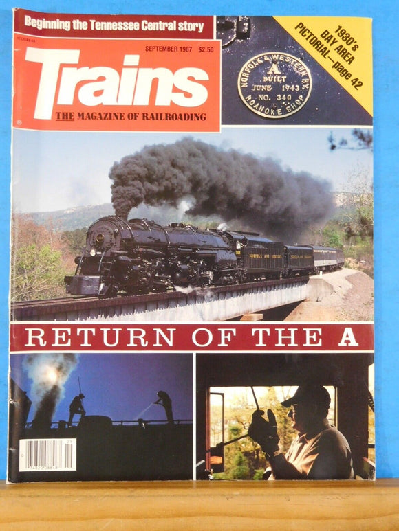 Trains Magazine 1987 September Return of A Tennesse Central 1930s Bay Area picto