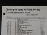 Burlington Route Historical Society Lot of 9 Maps Drawings Data sheets