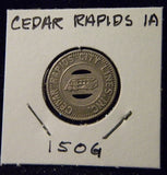 Token IA Cedar Rapids 150G Cedar Rapids City Lines Inc Good for one fare