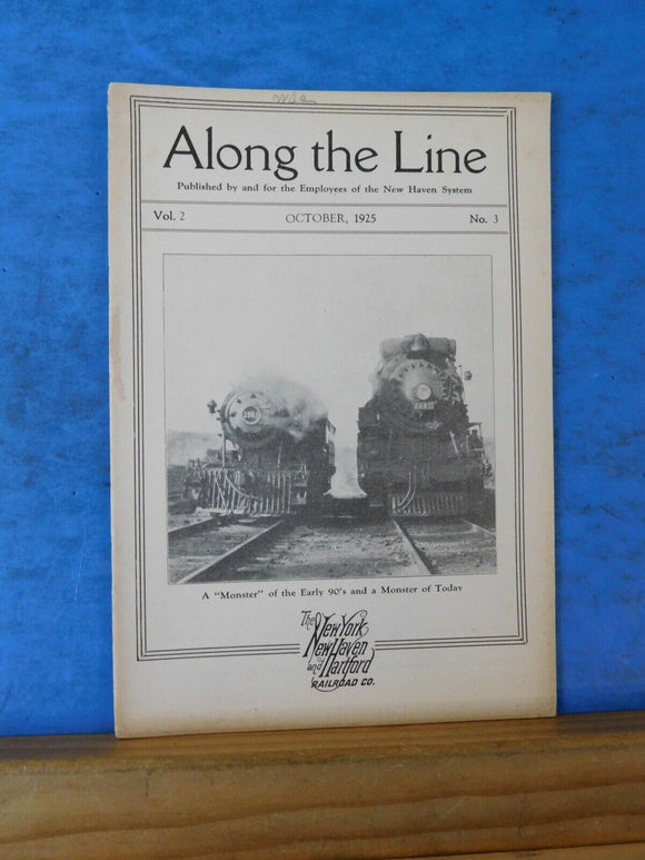 Along the Line 1925 October  New York New Haven & Hartford Employee Magazine